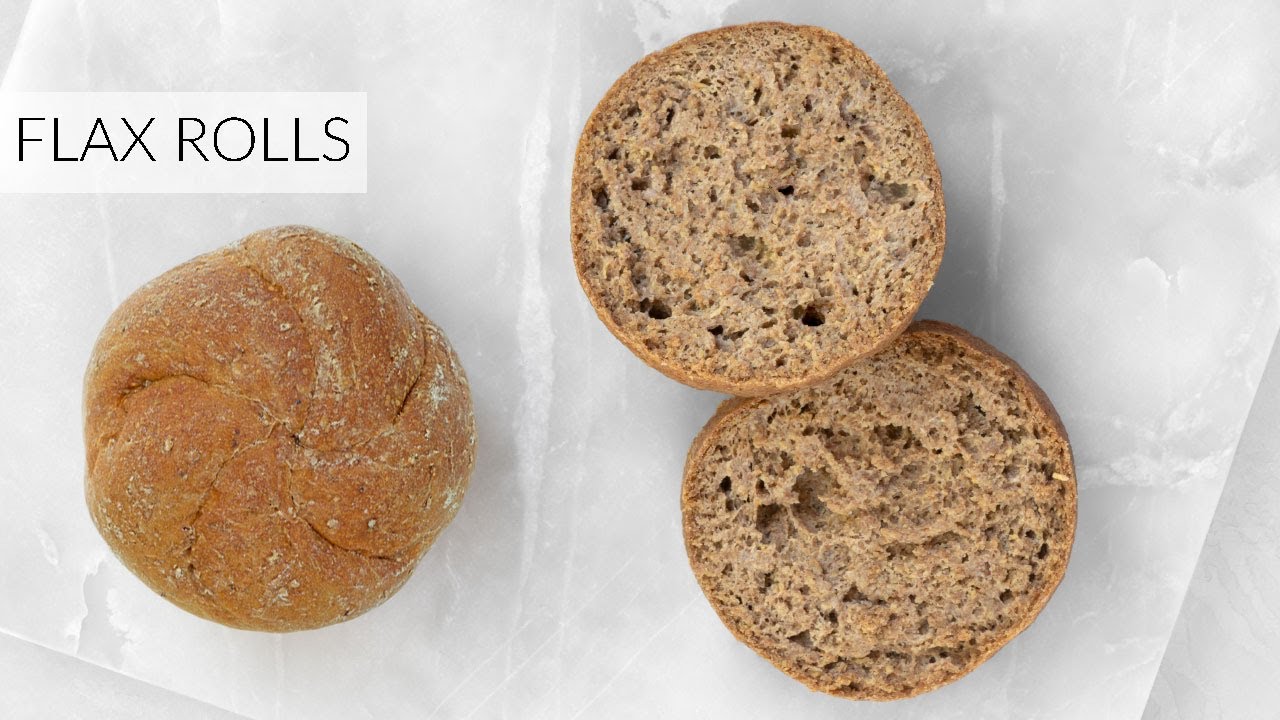 FLAX ROLLS (1 g net carb, 14 g protein per roll) | No Eggs, No Dairy, No Grains