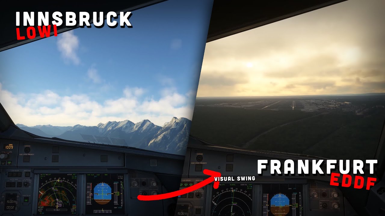 Hohe Berge in Innsbruck und Swing Over in Frankfurt | Fenix A320 Cockpit flight | Lufthansa
