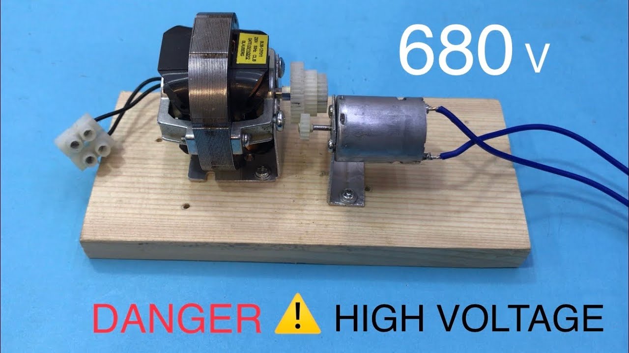 7.5 VOLTU 680 VOLTA &Ccedil;IKARAN JENERAT&Ouml;R YAPTIM - How to make a high voltage generator, BASİT JENERAT&Ouml;R