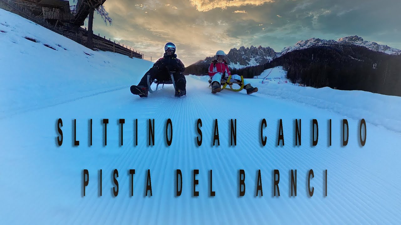 pista slittino San Candido Baranci percorso completo #slittino #snow #insta360x3 #sledding