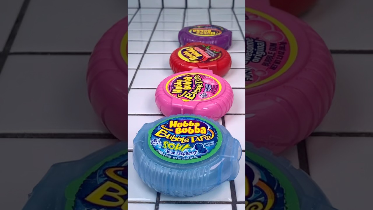 Bubble gum hubba bubba gummy jelly food mukbang