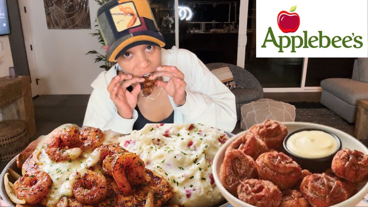 MY FIRST TIME TRYING APPLEBEE'S | APPLEBEE'S MUKBANG | PRACTICING BUDDHISM