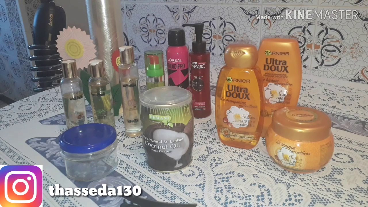 روتين العناية بالشعر الجاف(شامبو ultra doux).