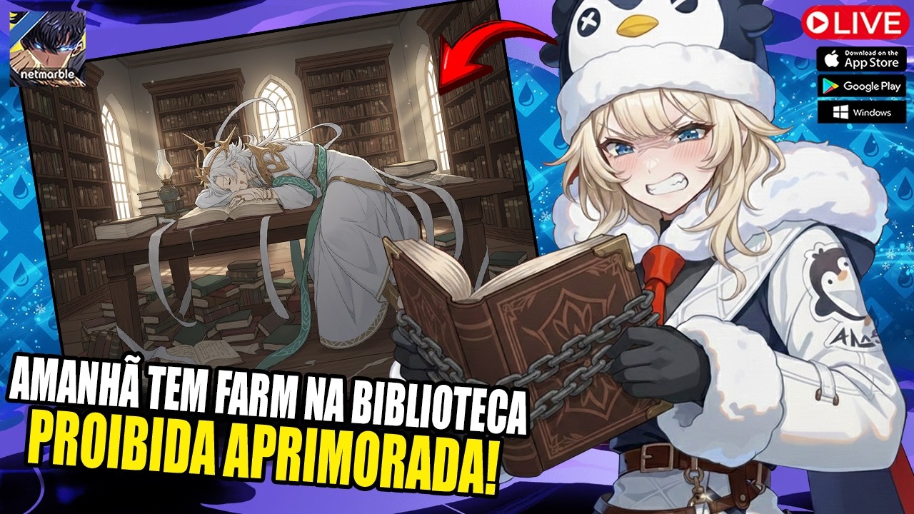 SOLO LEVELING ARISE -  AMANHÃ TEM FARM NA BIBLIOTECA APRIMORADA! VAMOS DE UP PARA A OFICINA HARD!
