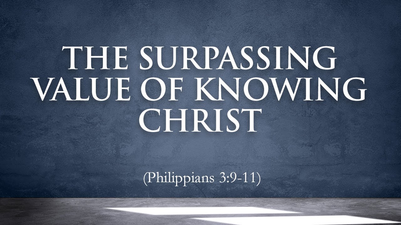HRCC SUNDAY SERVICE NOVEMBER 3, 2024 The Surpassing Value of Knowing Christ (Philippians 3:9-11)
