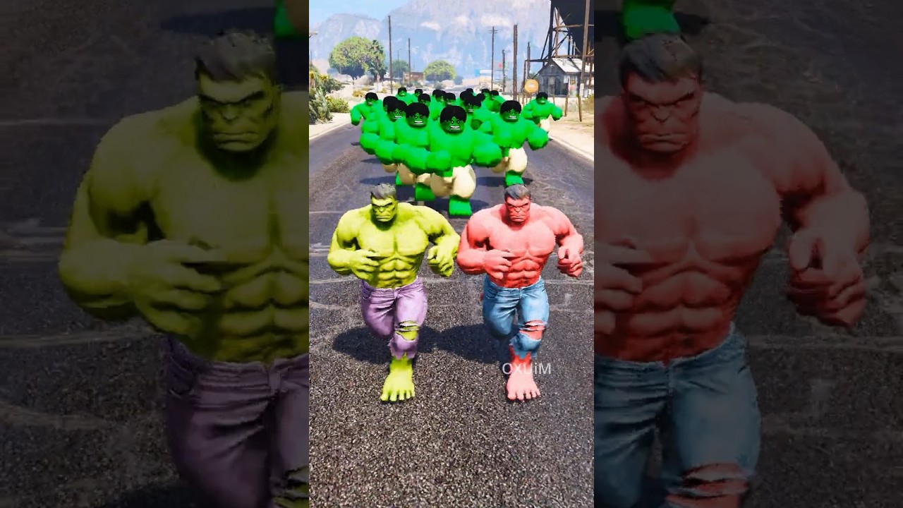 SPIDER-MAN BROTHER'S RESCUES HULK BROTHER'S FROM MINI HULK 🕷️ 🧟 #shorts #gta5 #487