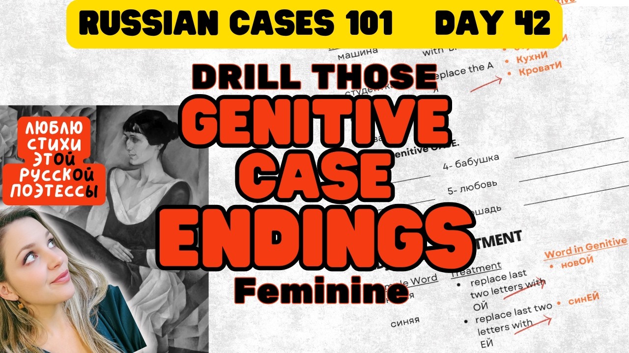 Genitive Case: Learn and Practice Feminine Endings of Nouns and Adjectives