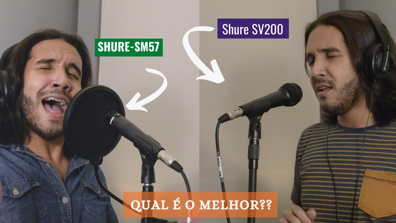 Microfone Shure SM57 vs Shure SV200 | TESTE | REVIEW | Qual é melhor? | Cantando