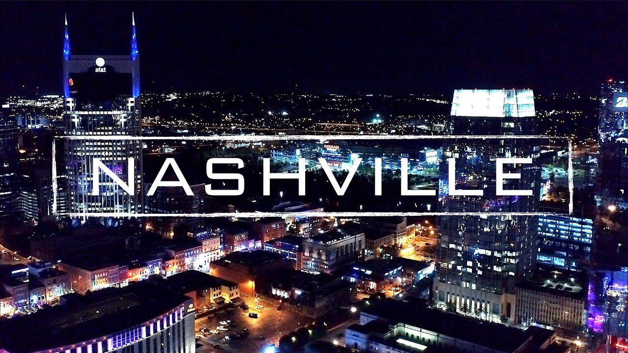 Nashville, Tennessee At Night | 4K Drone Footage