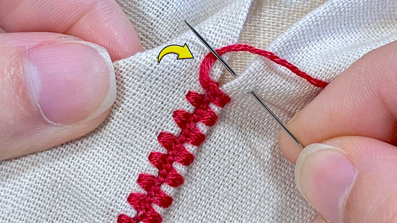 5 Decorative Hand Stitches to Join Two Pieces of Fabric