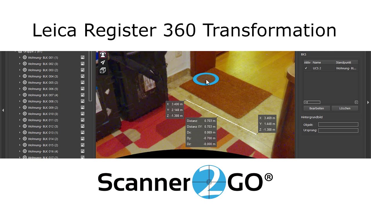 05 Projekt Ausrichtung und Höhe in Register 360 Plus - Scanner2GO