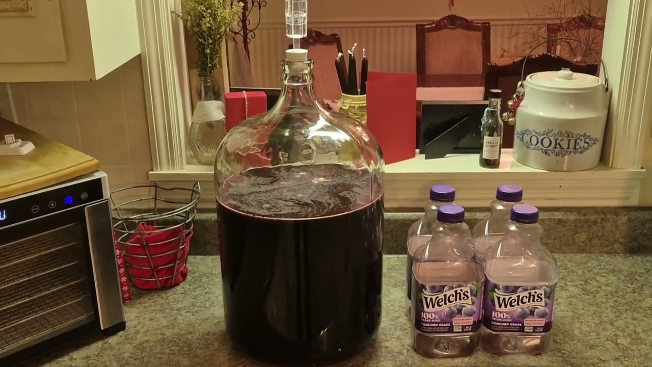 Making Homemade Wine with Welch’s Grape Juice & Bourbon 🍇🥃