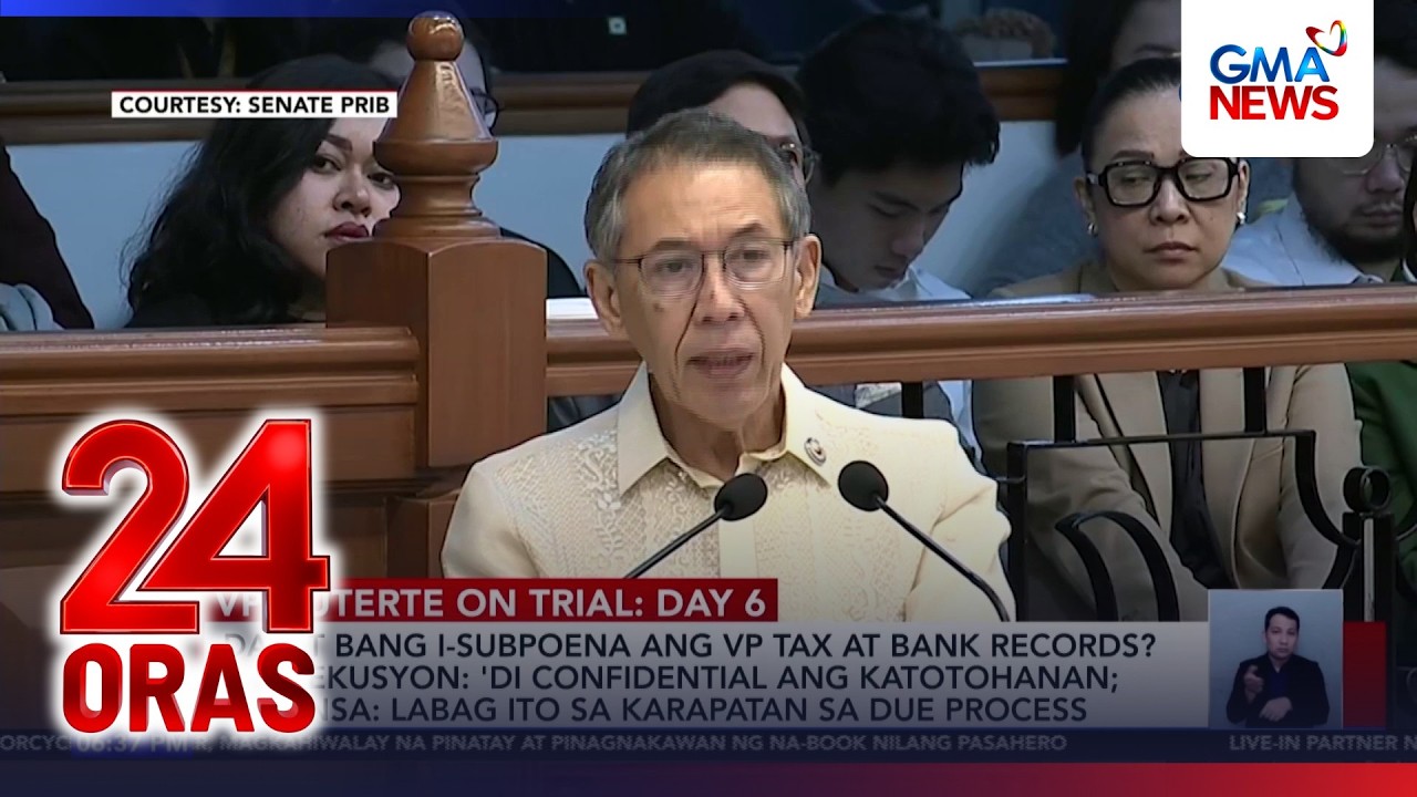 Dapat bang i-subpoena ang VP tax at bank records? Prosekusyon - &lsquo;di confidential | 24 Oras
