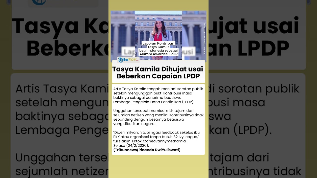 Tasya Kamila DIhujat usai Pamer Kontribusinya sebagai Alumni LPDP: Tak Sebanding dengan Beasiswa
