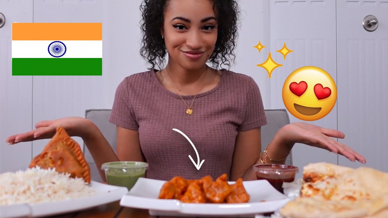 Indian Food Mukbang!! First Time Trying 😱| Chicken Tikka Masala, Lamb Samosa, Butter Naan