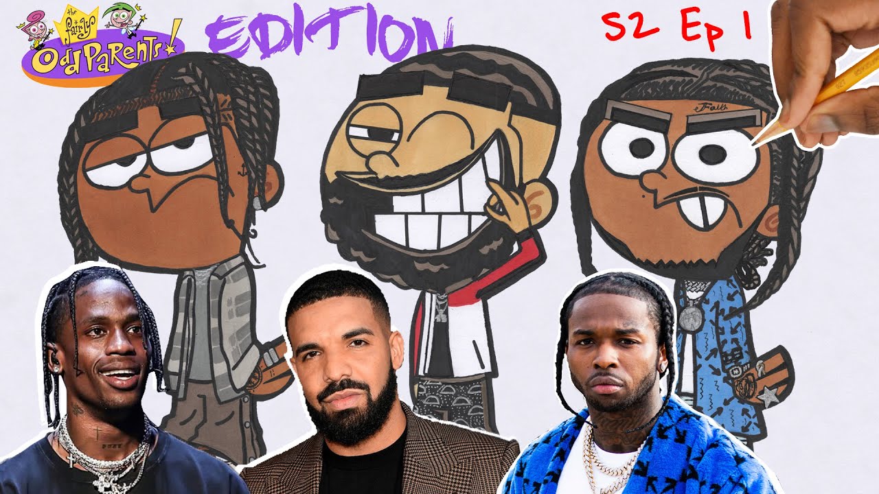 DRAW RAPPERS AS CARTOONS! DRAKE, TRAVIS SCOTT, POP SMOKE  (S2 - Ep1)