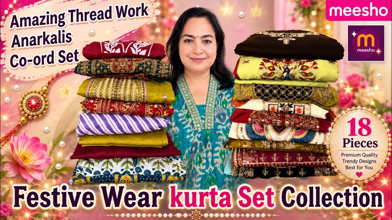 Meesho TOP 20 Festivewear Kurta Sets Starting Rs.562 Anarkali/Co-or set #meesho