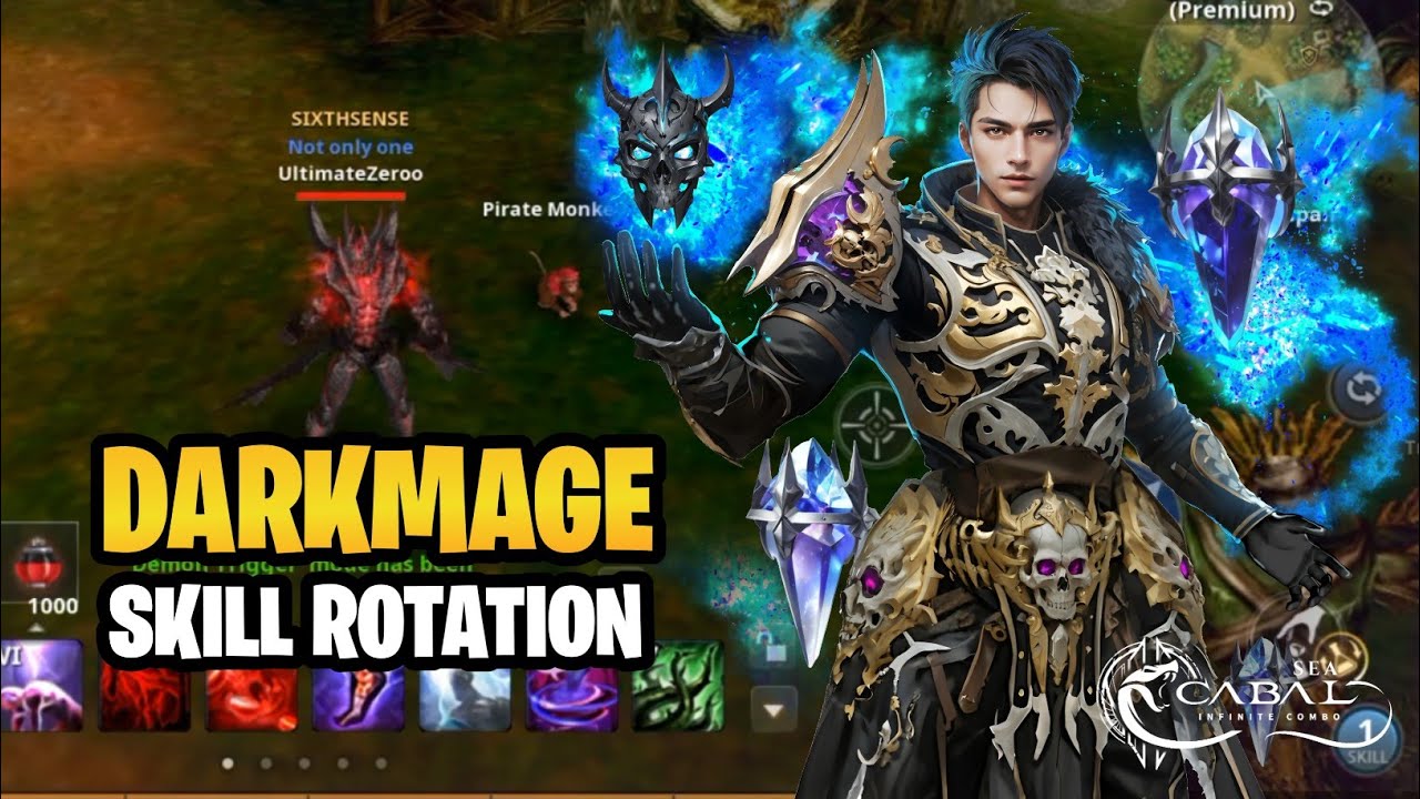 DARKMAGE SKILL ROTATION IN CABAL INFINITE COMBO SEA 🔥