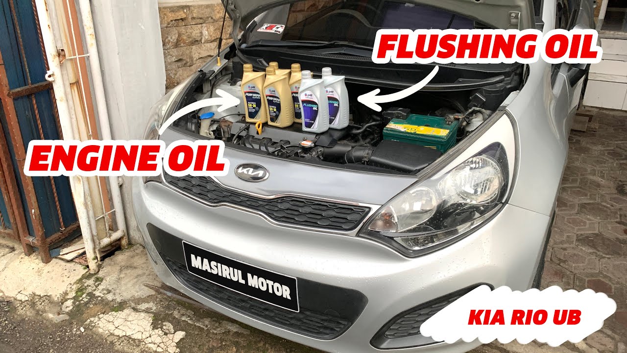 Tutorial Flushing Dan Ganti Oli Kia Rio Pakai Oli PTT Performa Synthetic | Kia Rio Oil Change