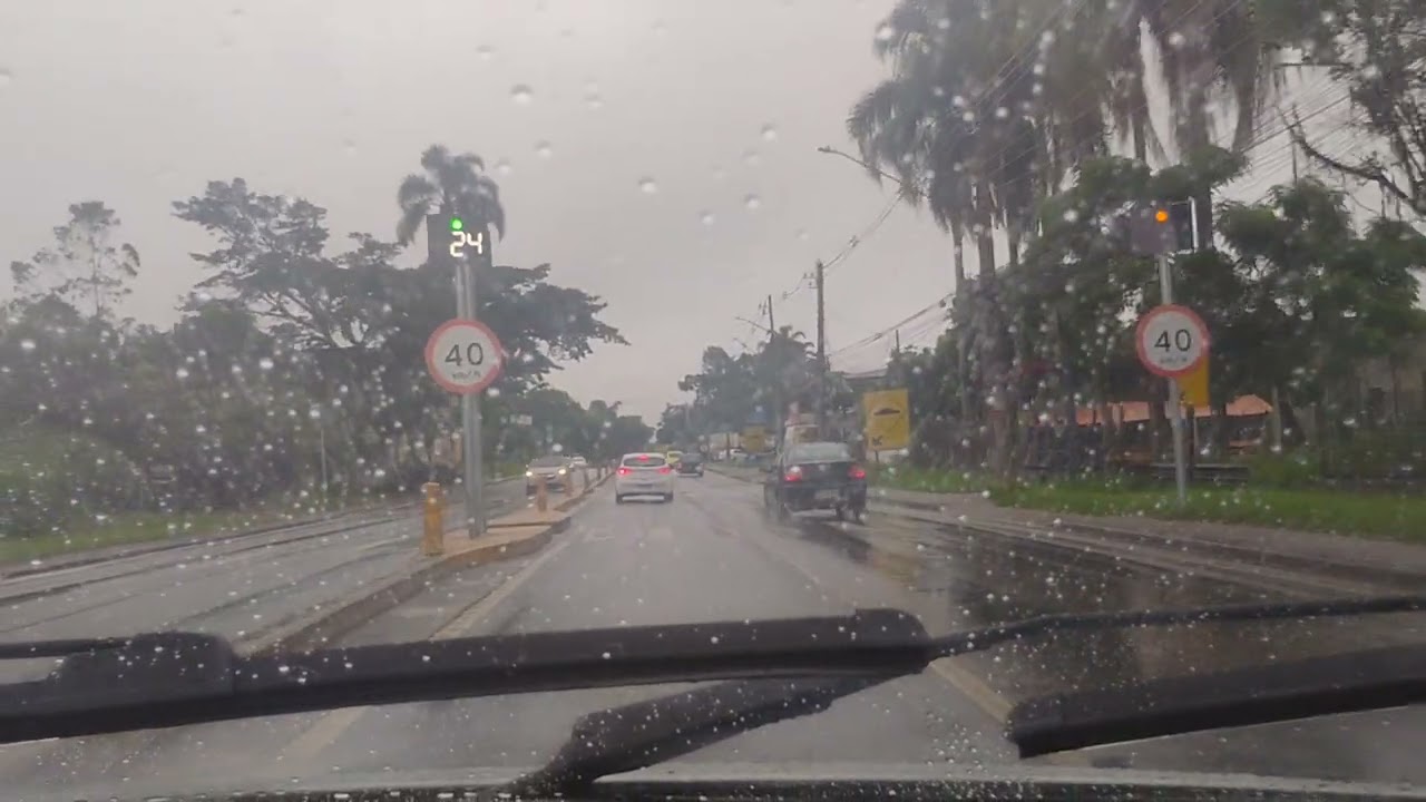 O 8 02 de 2026 saindo de Suzano pra são Bernardo no temporal de chuva 