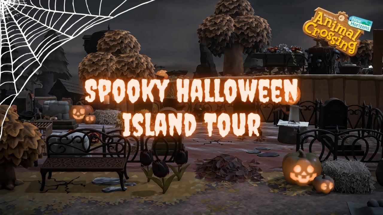 Spooky Halloween Themed Island Tour - The Island of Rosedew // Animal Crossing New Horizons