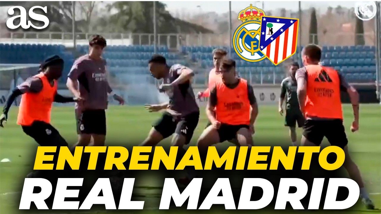 ENTRENAMIENTO del REAL MADRID en la PREVIA del derbi ante el ATL&Eacute;TICO DE MADRID | LALIGA EA SPORTS