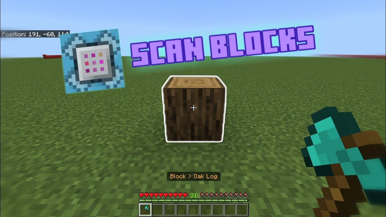 How to scan blocks in Minecraft Bedrock using commands |