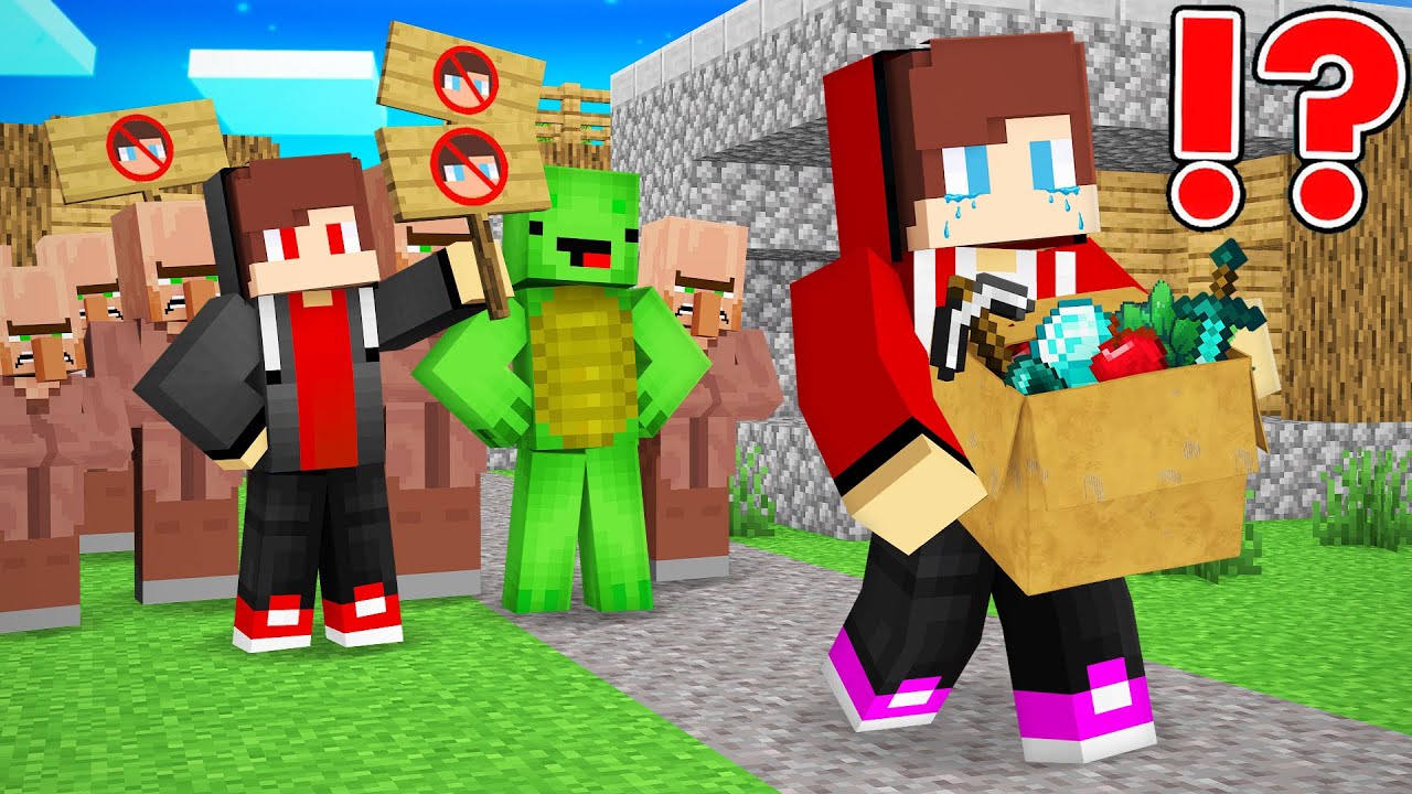 How FAKE JJ Tricked Mikey and KICKED JJ Out Of The Village in Minecraft - Maizen JJ and Mikey