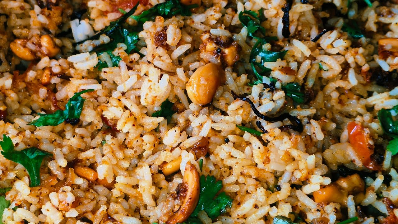 లంచ్ బాక్స్ లోకి ఈజీగా చేసుకునే పెప్పర్ పీనట్ రైస్ 👌 Pepper Peanut Rice 😋