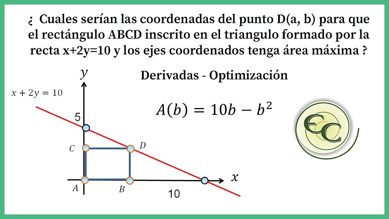 Area maxima de un rectangulo inscrito en un triangulo