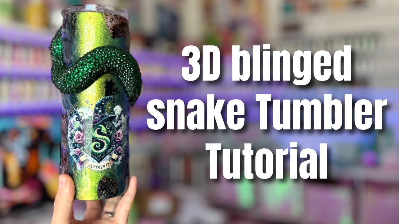 3D blinged snake tumbler tutorial