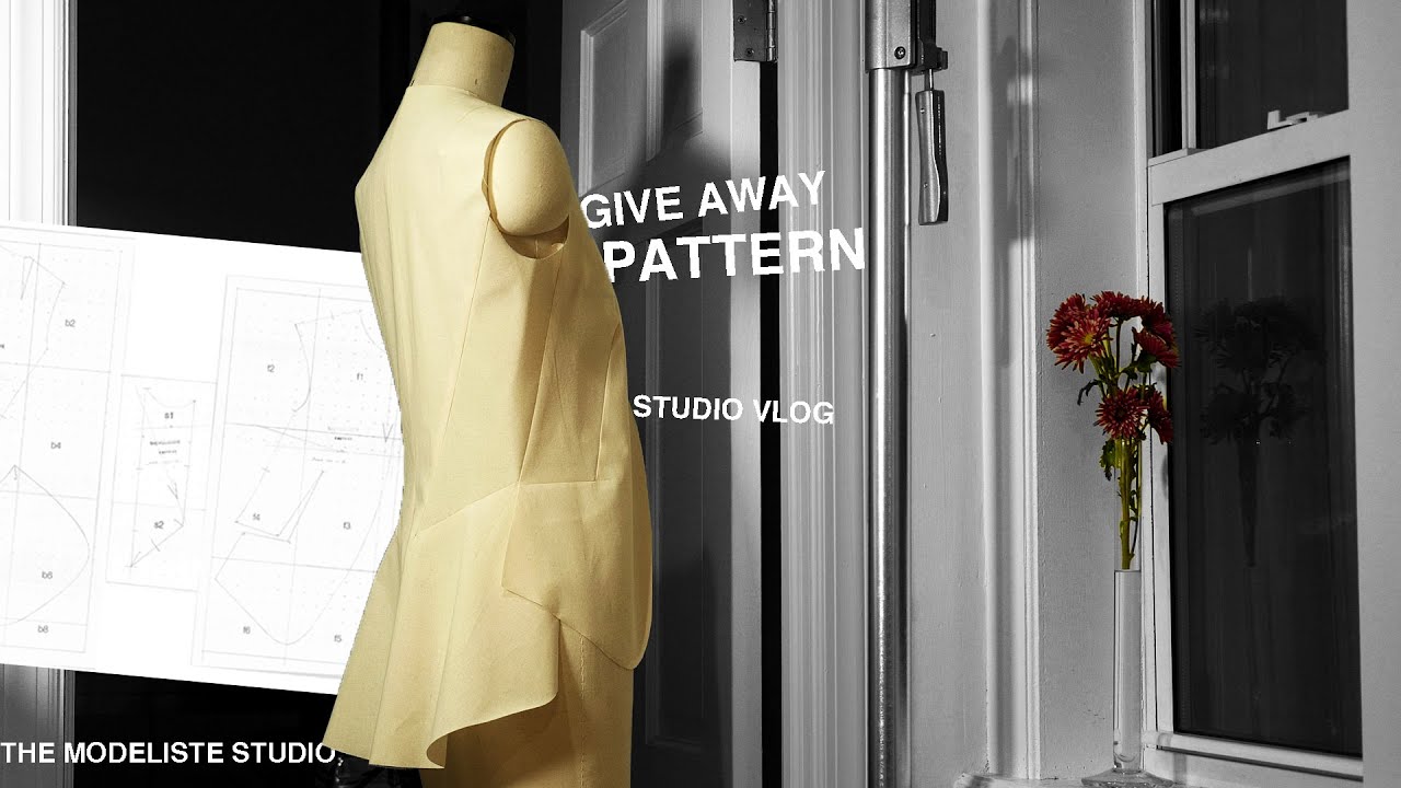 【Fashion inspiration】Give away my pattern | It's ready to download and print at home【Studio Vlog】