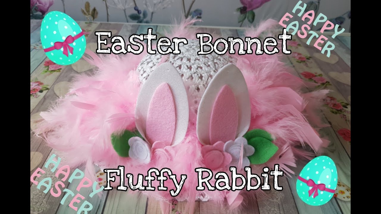 Easter Series -  Girls Fluffy Easter Bunny Bonnet - Easy Tutorial - Poundland & Home Bargains