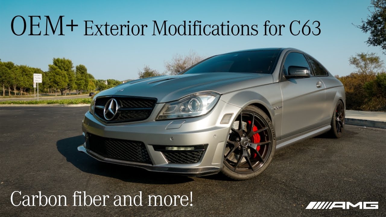 ЛУЧШИЕ внешние модификации Mercedes C63 AMG OEM+! (Карбон, занижение, удаление хрома и многое дру...