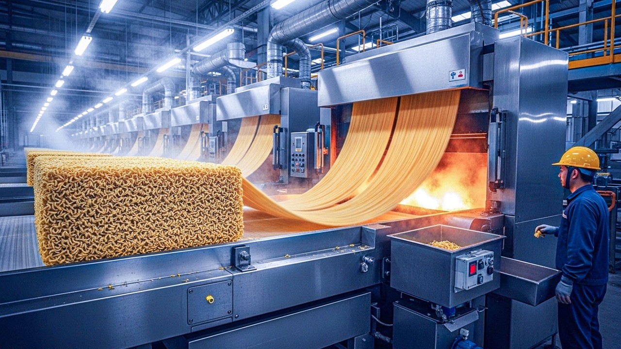 Inside a $100M Instant Noodles Mega Factory | How Instant Noodles Are Really Made