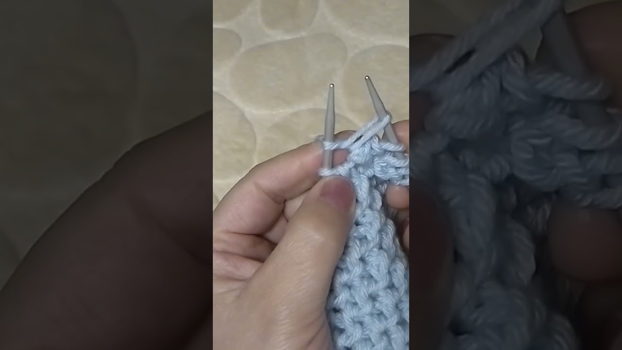 Узор один ряд, двухсторонний спицами #вязание #knitting