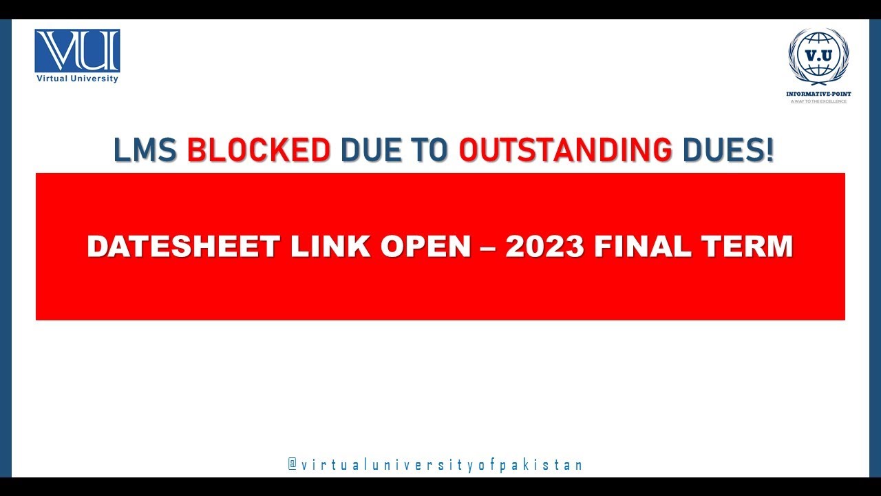 Final Term Datesheet-2023 | LMS Blocked