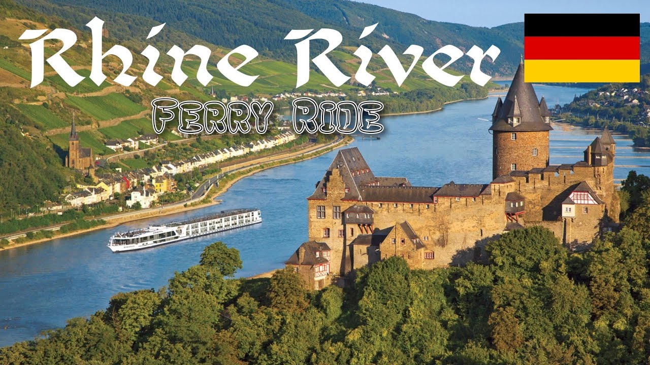 🇩🇪 Ferry Ride || Assmannshaussen to Rudesheim in Rhine River, Germany || Travel 20214k Ultra HD