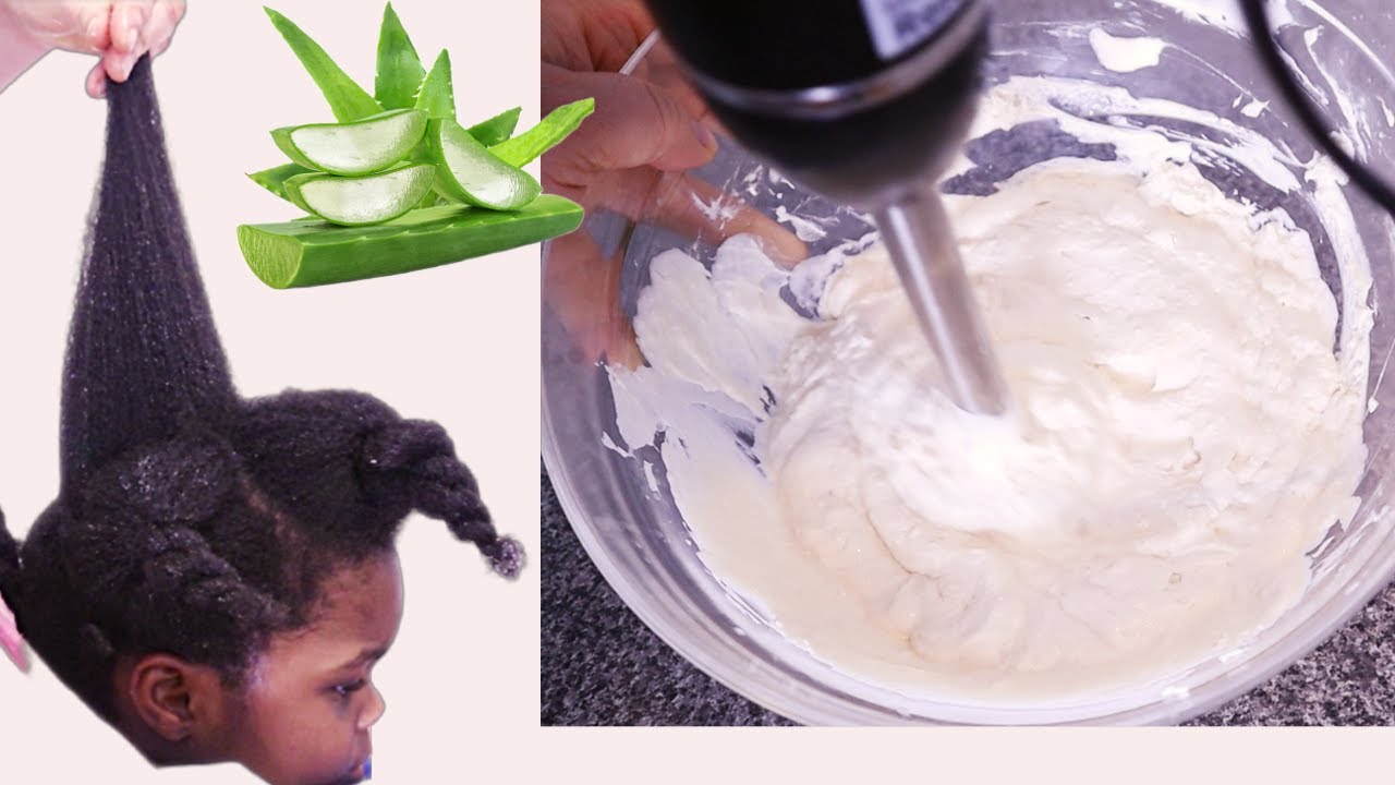 DIY ALOE VERA SHEA BUTTER LEAVE-IN Conditioning and Repair Cream for Healthy Hair