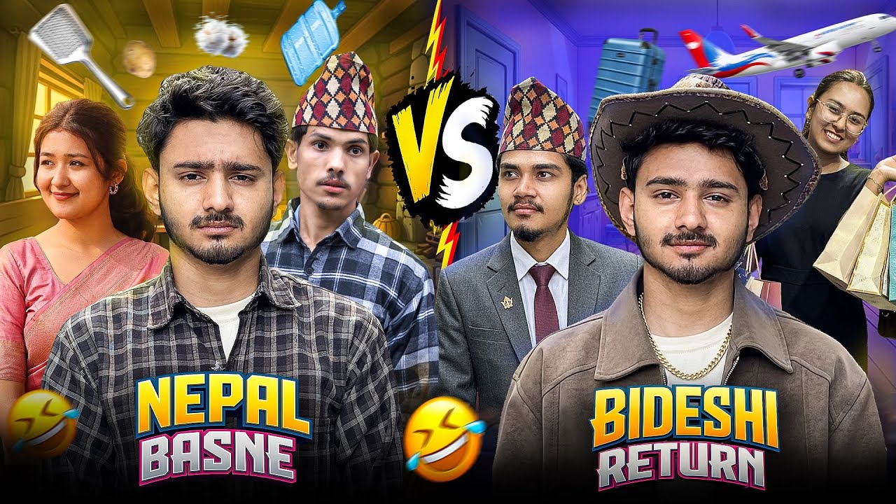 Nepal Basne Vs Bideshi Return || Comedy Video || OGWOOD 