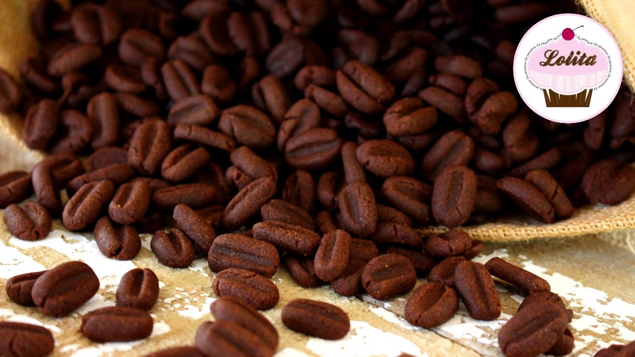 Receta de galletas de café en forma de grano | Galletas de mantequilla