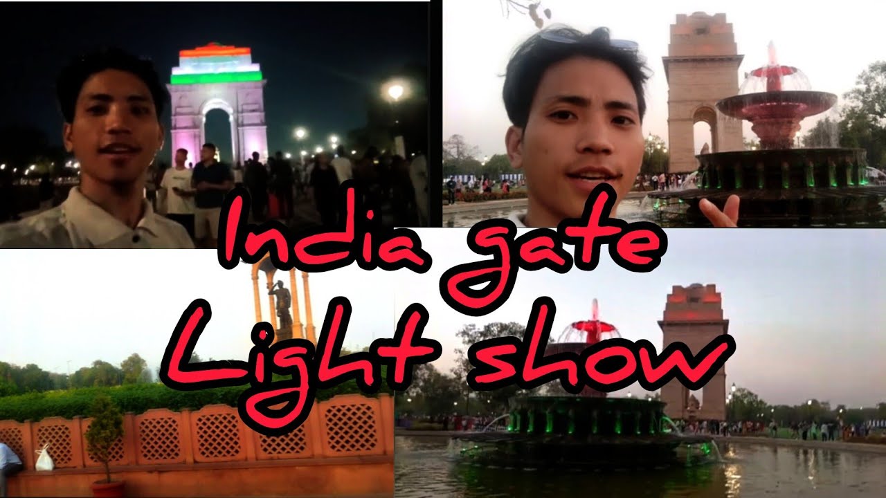 My 1st visit to India gate and it's light show, Delhi India