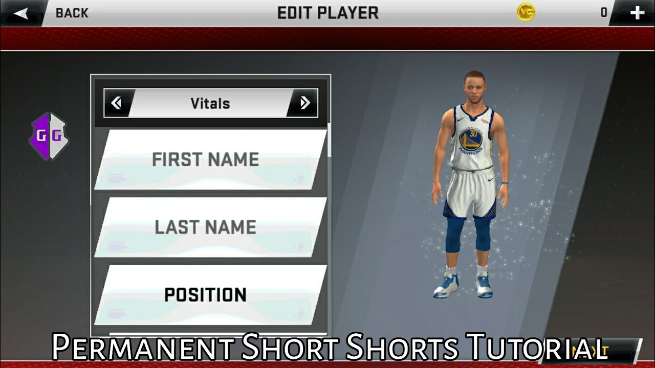 Permanent Short Shorts Tutorial NBA 2K20 Mobile for all version
