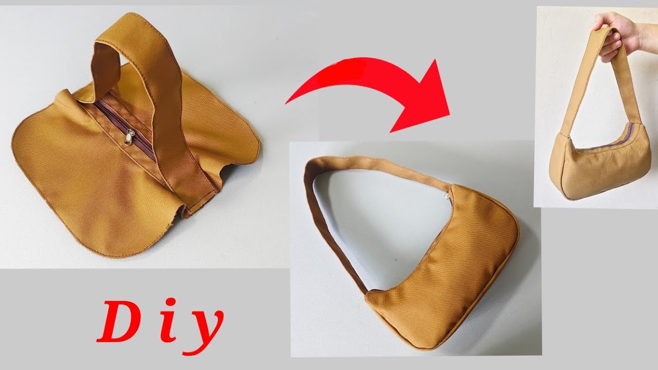 DIY HOW TO MAKE SHOULDER BAG SEWING TUTORIAL 
