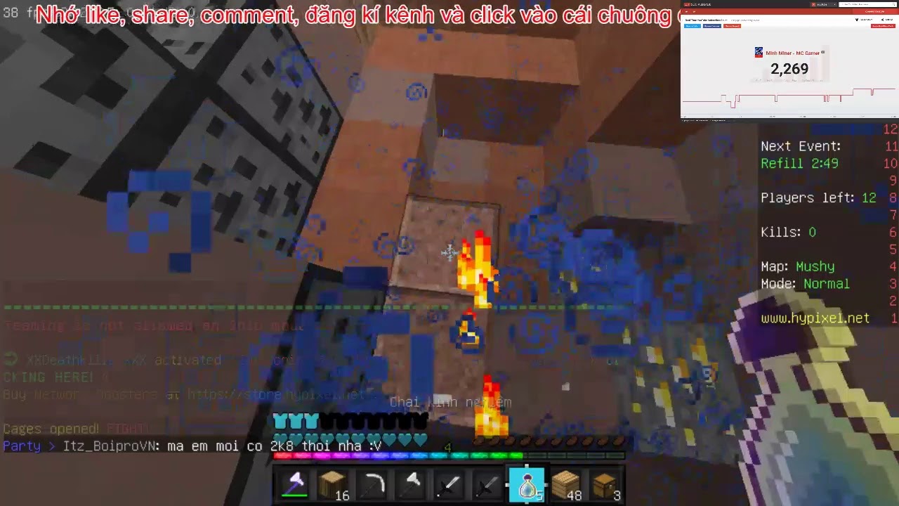 [Live] Skywars c&ugrave;ng Minh Miner