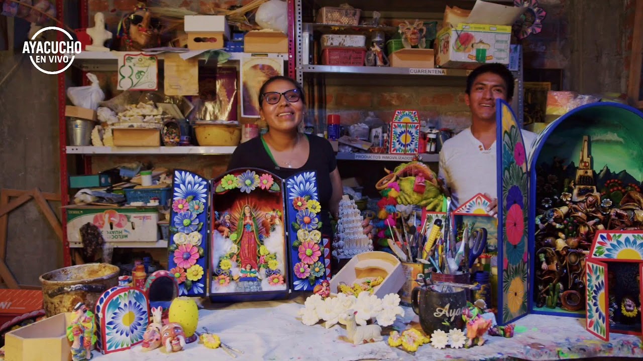🔴 AYACUCHO EN VIVO | HISTORIA Y TRAYECTORIA DEL TALLER DE RETABLOS DE SERGIO Y YANET Desde las 7:00