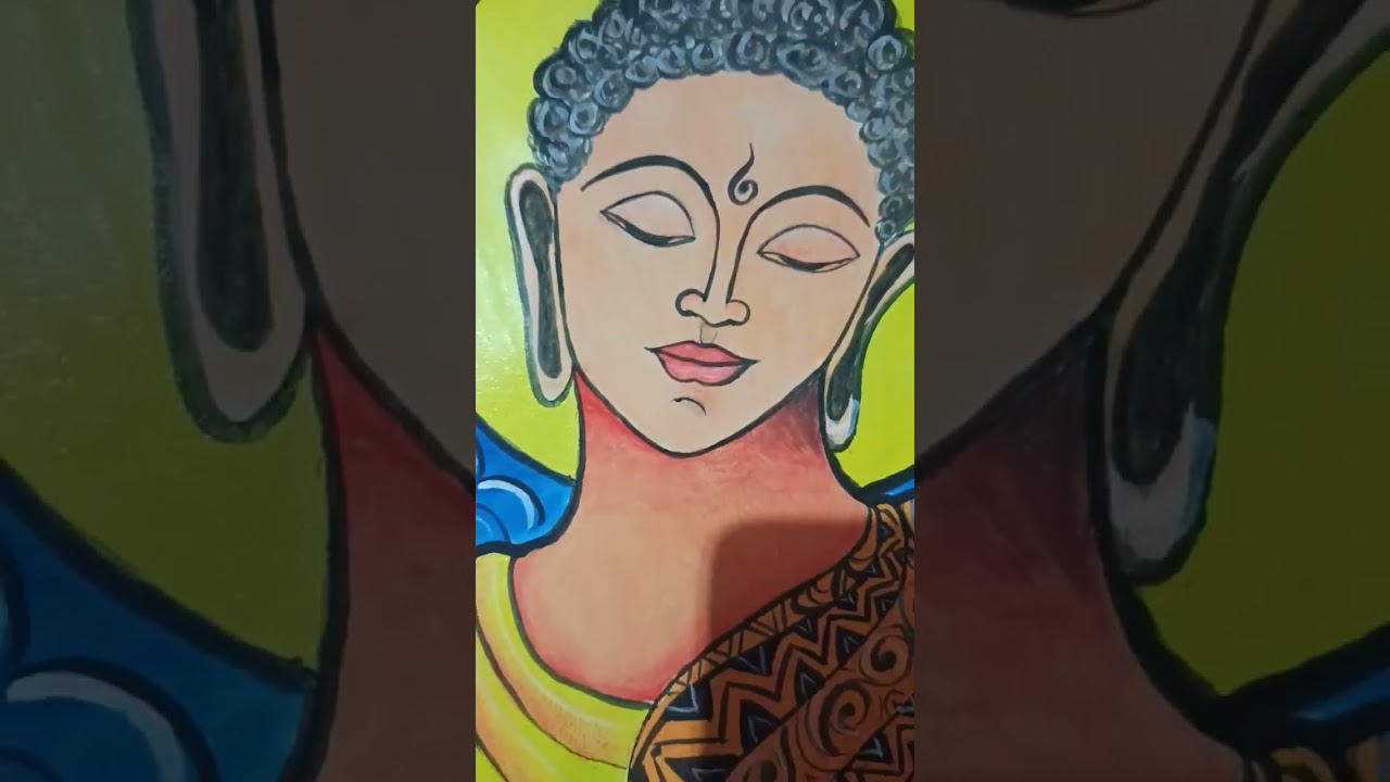Lord Buddha Painting 🎨🙏// 