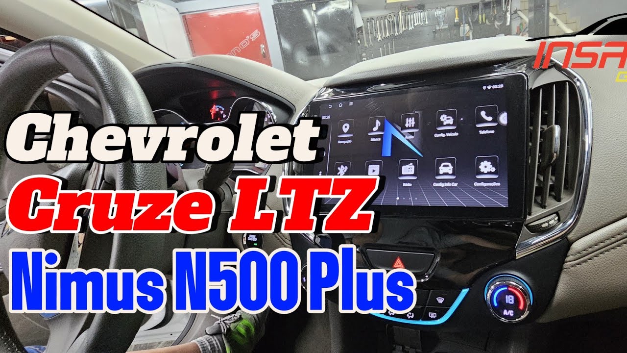 Cruze LTZ Central Multimídia Nimus N500 Plus, Carplay e Android Auto, Bluetooth, IPS, DSP, Multitela
