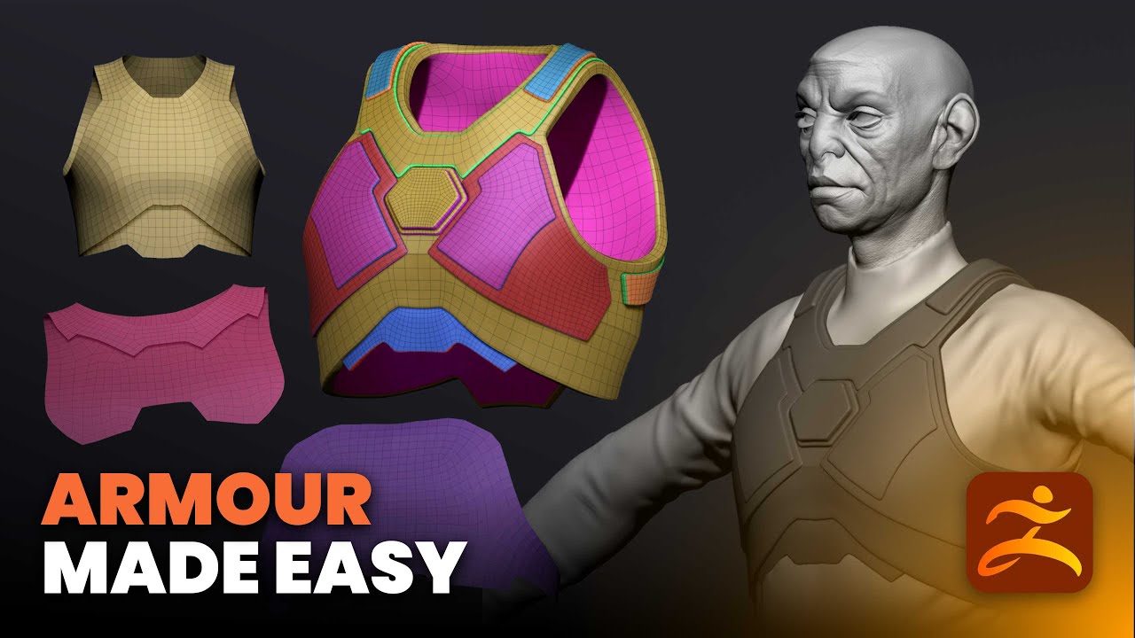Создание научно-фантастической брони в ZBrush — быстрые и чистые методы.