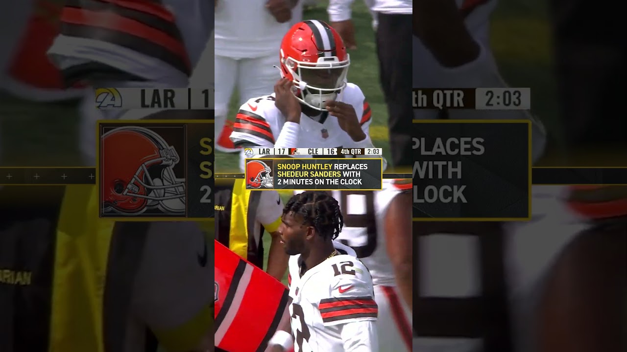 Shedeur Sanders taken out in final minutes 😬 #NFL #Browns #ShedeurSanders #QB